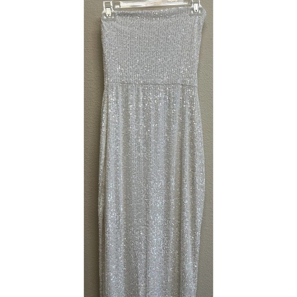 NOOKIE White Sequin Liberty Gown Size L Floor Length Cocktail NEW - Picture 11 of 13